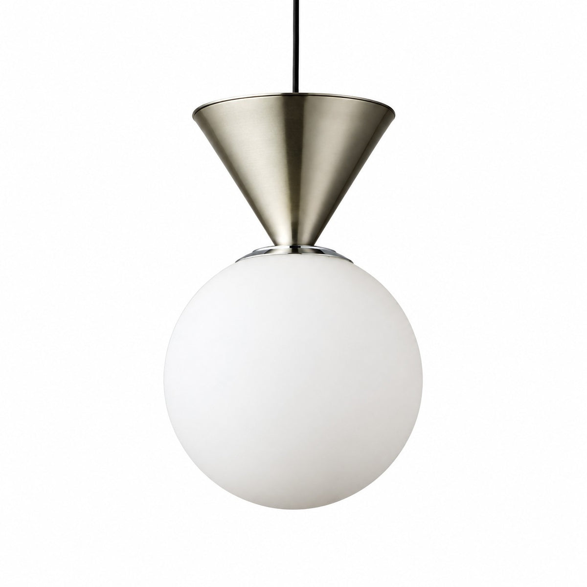 Bauhaus Glass Pendant Lamp with Iron Accent for Kitchen