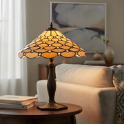 TF Pearl Buntglas-Tischlampe – Stimmungslicht für Schlafzimmer und Wohnzimmer