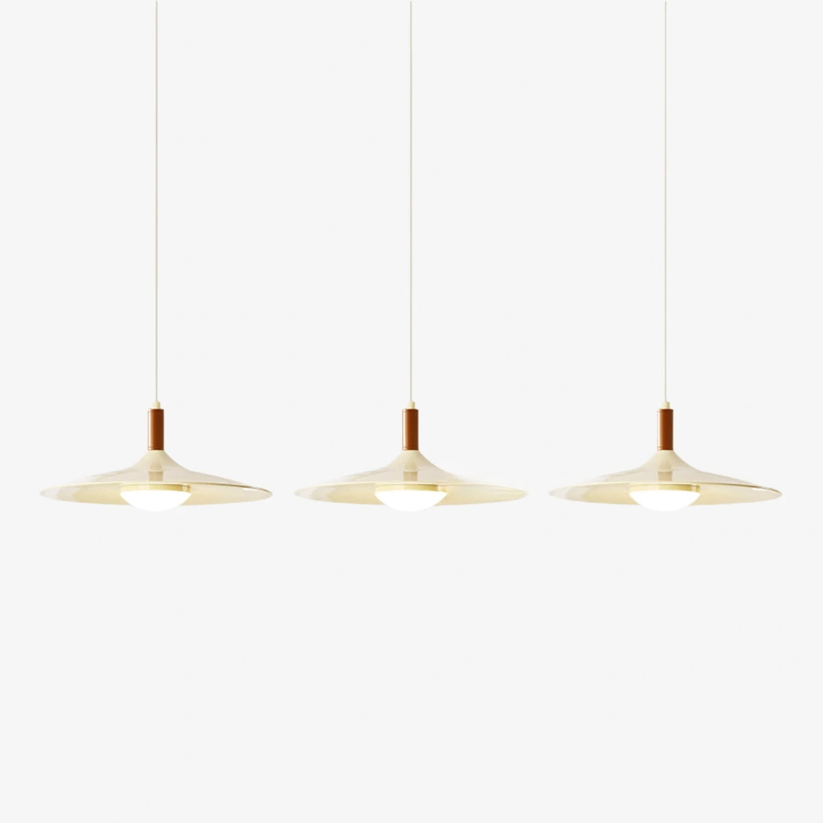 Cream Saucer Pendant Light