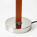Charger l'image dans la visionneuse de la galerie, Round polished metal base and wood stem detail