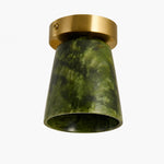 Cargar imagen en el visor de la Galería, Style B dark green gold vintage flush mount ceiling light