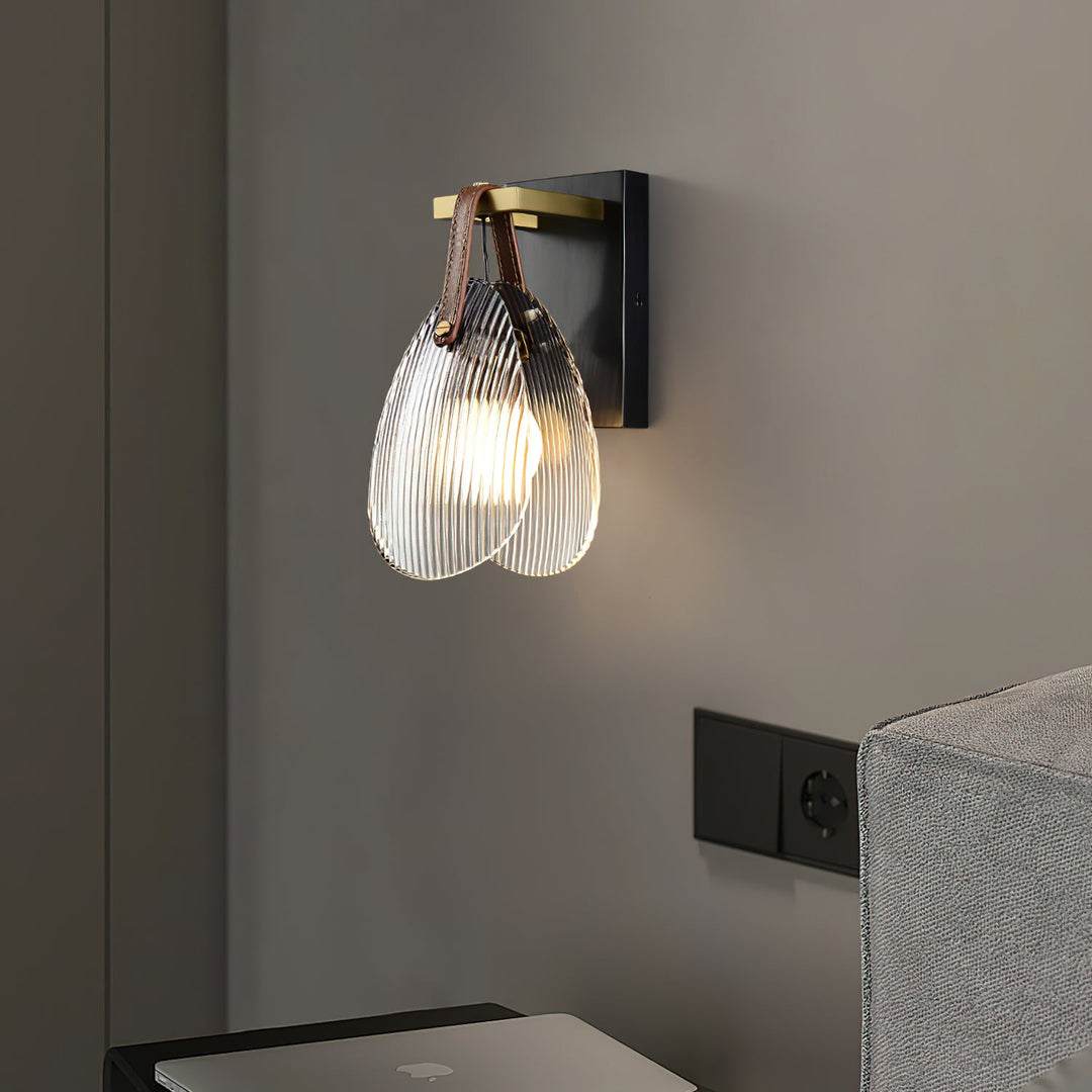 Shell Glas Wandleuchte