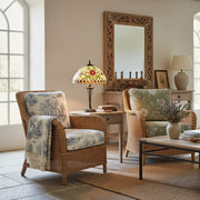 TF Angelique Stijl Tafellamp – Handgemaakte Glazen Kap met Warme Sfeer