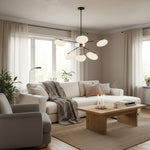 Charger l'image dans le visualiseur de la galerie, Lampe suspendue Brimush Globe aplati – Forme architecturale minimaliste