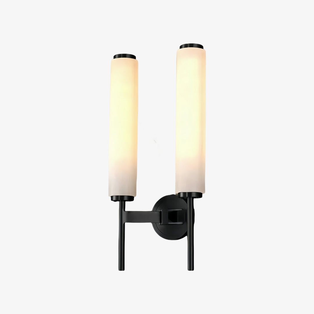 Luxellea Wall Lamp Slim Rod Round Plate Lighting Minimalist Modern Style for Any Room