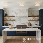 Load image into Gallery viewer, Aurenza Timeless Flush Mount Light - Farmhouse Design with Simple Elegant Charm
