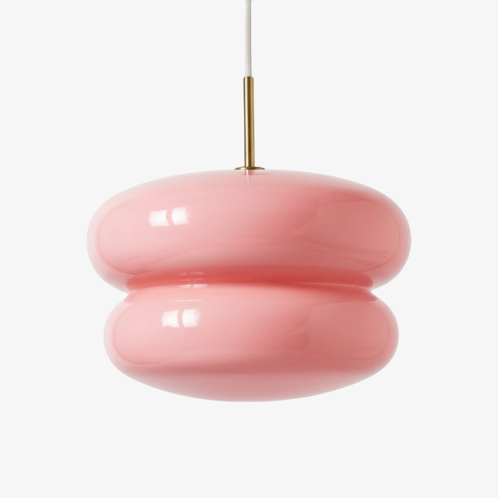 Opal geribbelde heldere glazen moderne hanglamp voor keuken en hal