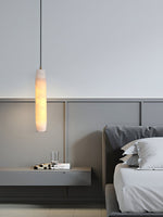 Load image into Gallery viewer, Alabaster Flute Pendant Light