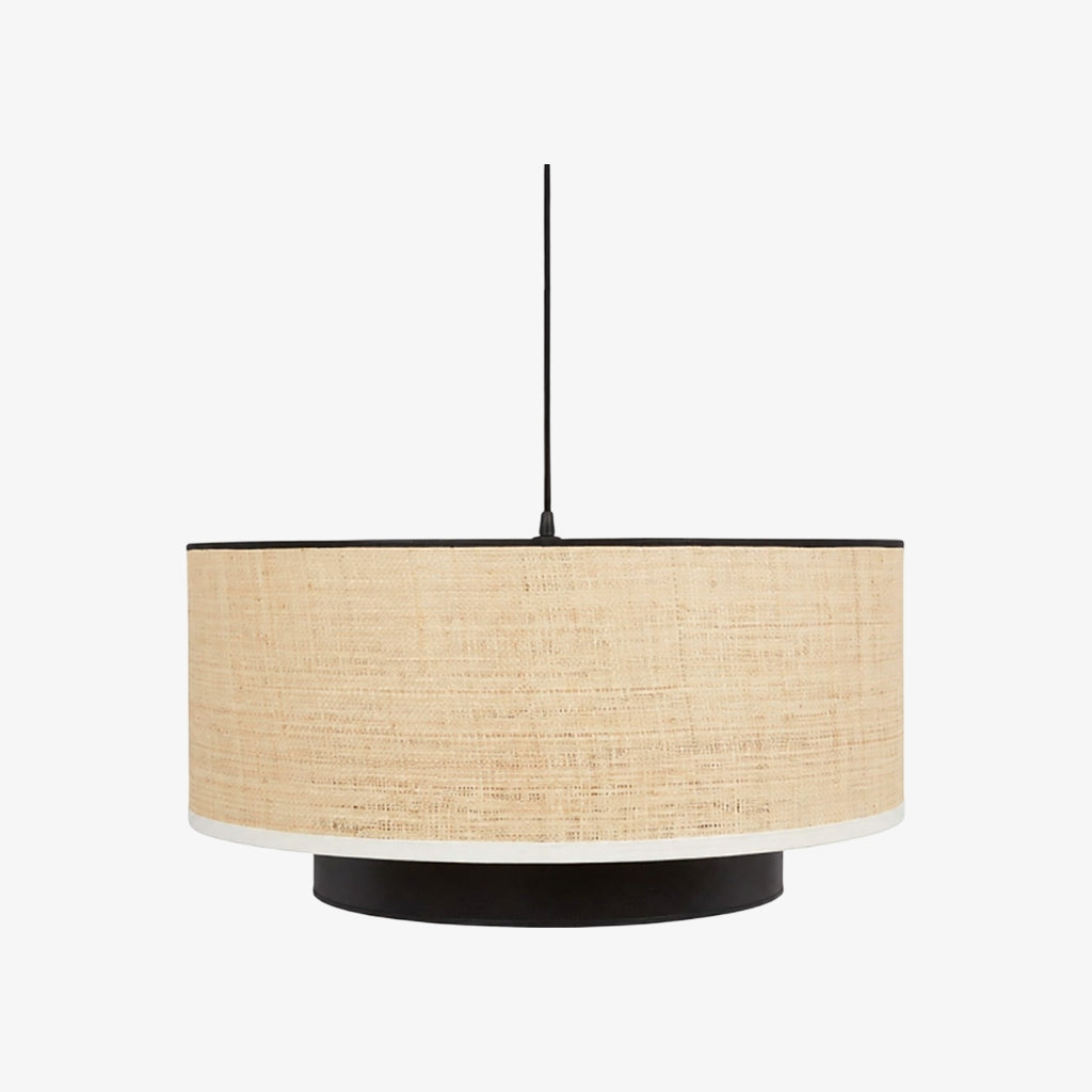 Natural Wabi Sabi Raffia Grass Pendant Light for Dining Room