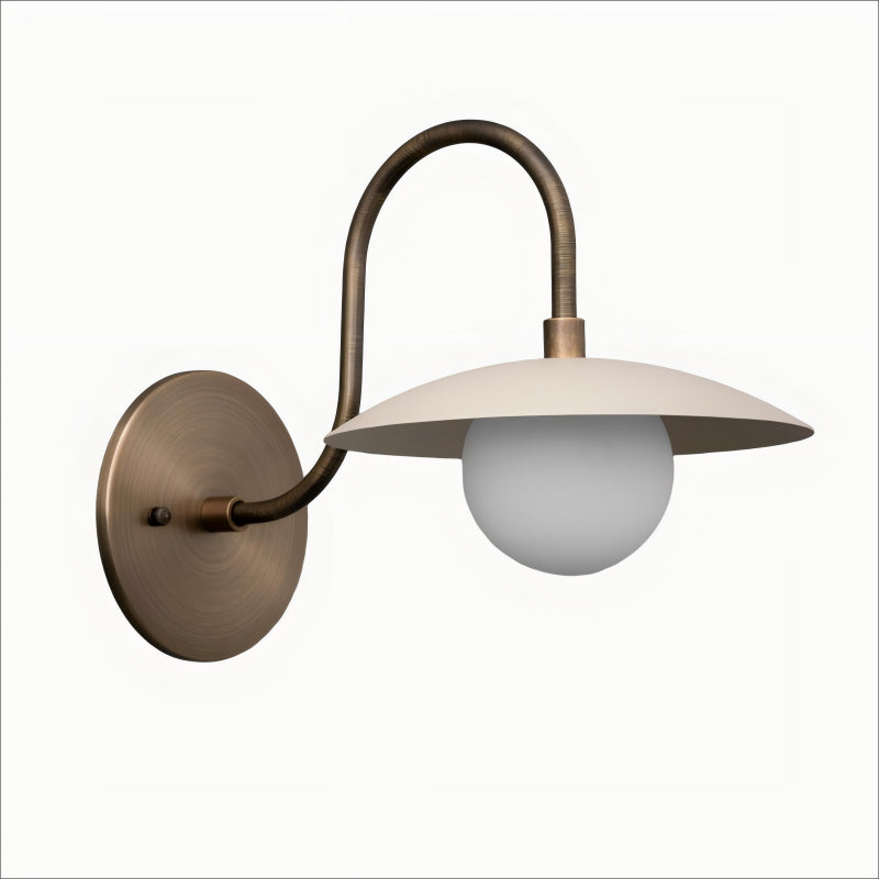 Curva Frosted Glass Globe Wall Sconce for Hallway & Entryway