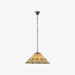 Load image into Gallery viewer, TF Jamelia Vintage Floral Stained Glass Dome Pendant Light for Dining Rooms