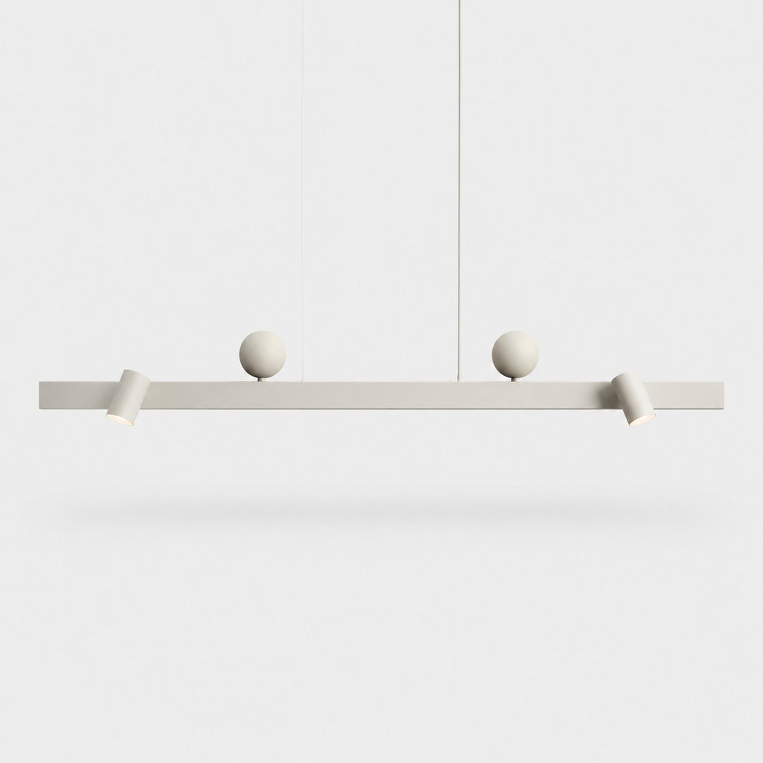Lámpara colgante lineal para comedor con luz de lavado de pared