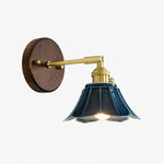 Load image into Gallery viewer, Blue Walnut Wood Style B ceramic wall lamp