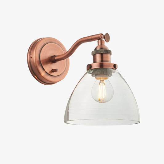 Colección de Lámparas de Pared Novera – Acabados en Pantallas de Vidrio en Latón, Plata, Níquel y Cobre – Residencial y Hotelería Boutique