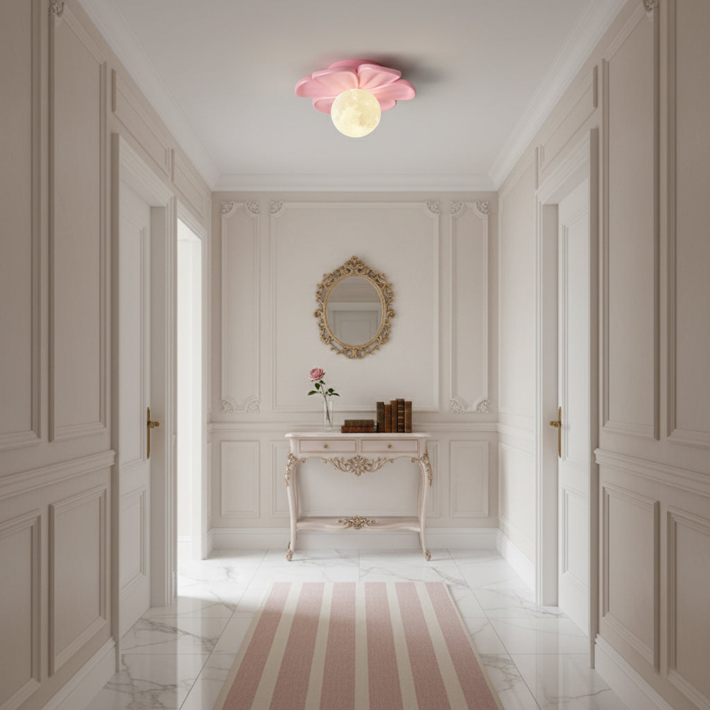 Cream Bloom Blumen Deckenlampe