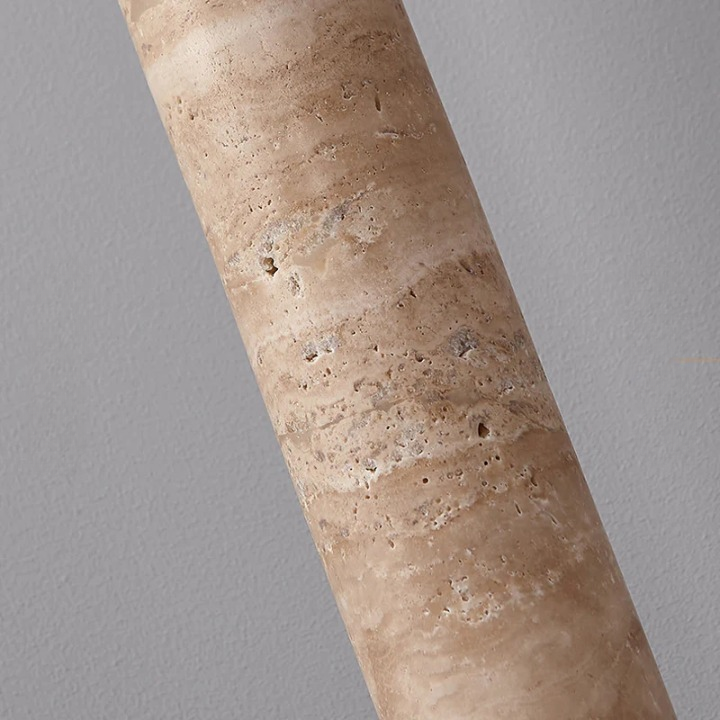 Lámpara Colgante Tubo de Travertino Crema
