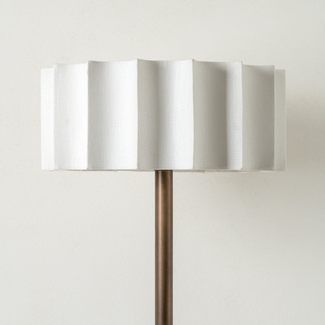 Cavilon Modern Floor Lamp - Slim Profile and Soft Shade Contemporary Metal Lighting for Bedroom