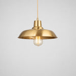Afbeelding laden in galerijweergave, Brushed brass disc pendant light product view