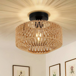 Load image into Gallery viewer, Woven Lantern Boho Radiance Rattan Ceiling Light