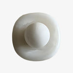 Load image into Gallery viewer, Oria Modern Square or Round Jade Wall Lamp with Alabaster Shade for Bedroom or Bathroom Vanity