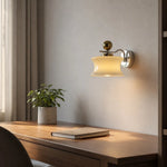 Cargar imagen en el visor de la Galería, Cream glass wall lamp above a desk