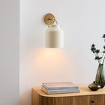 Load image into Gallery viewer, Hanton Modern Minimalist Brass and Glass Sconce – Damp Rated for Bathrooms

