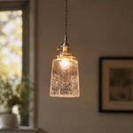 Afbeelding laden in galerijweergave, Japanse vintage hanglamp van craqueléglas