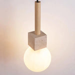 Load image into Gallery viewer, Modern Travertine Cube Pendant Light