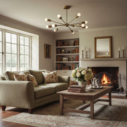 Mobilux Line Mid Century Sputnik Chandelier - Modern Brass Ceiling Light