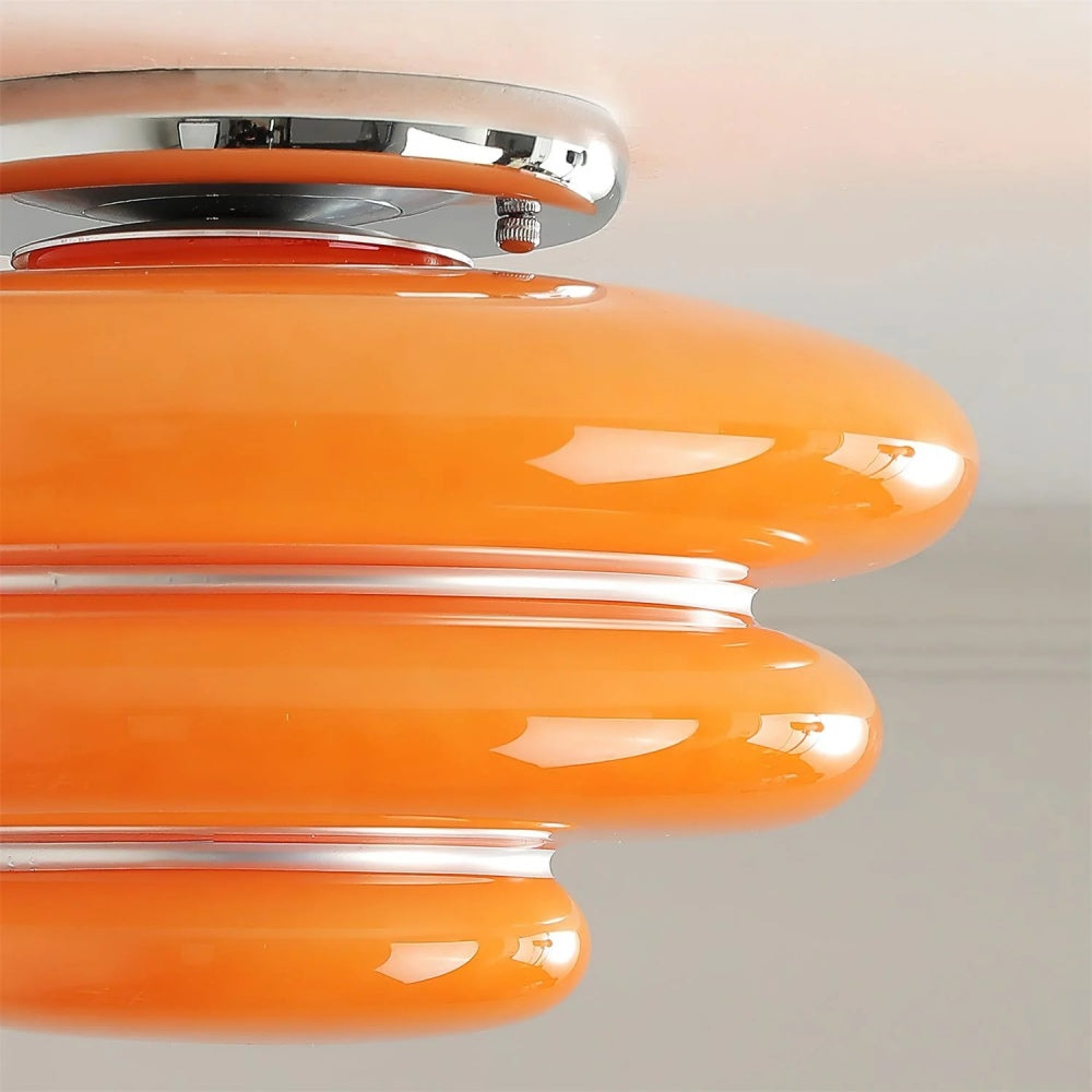 Cirren Gelaagde Plafondlamp – Artistieke Cirkelvormige Silhouet Plafondlamp voor Eetgedeelte