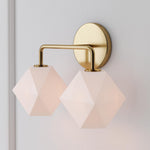 Load image into Gallery viewer, Talvior Geometric Modern Bathroom Sconce - Faceted Shade Light in Luxe Finishes
