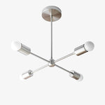Load image into Gallery viewer, Mobilux Line Mid Century Gold Sputnik Chandelier - Geometric Brass Fixture
