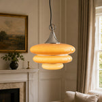 Bild in die Galerieansicht laden, Orange Layered Glass Pendant Light