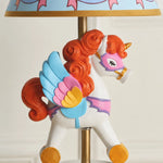 Cargar imagen en el visor de la Galería, Close view of colorful unicorn carousel ornament detail