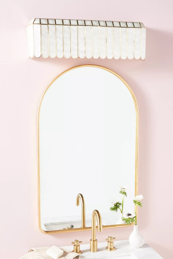 Lumica Capiz Facet Wandlamp - Messing & IJzeren Wandlamp in Gouden Afwerking
