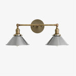 Load image into Gallery viewer, Conique Metal Industrial Wall Sconce with Dual Cone Shades - Vintage Metal Finish
