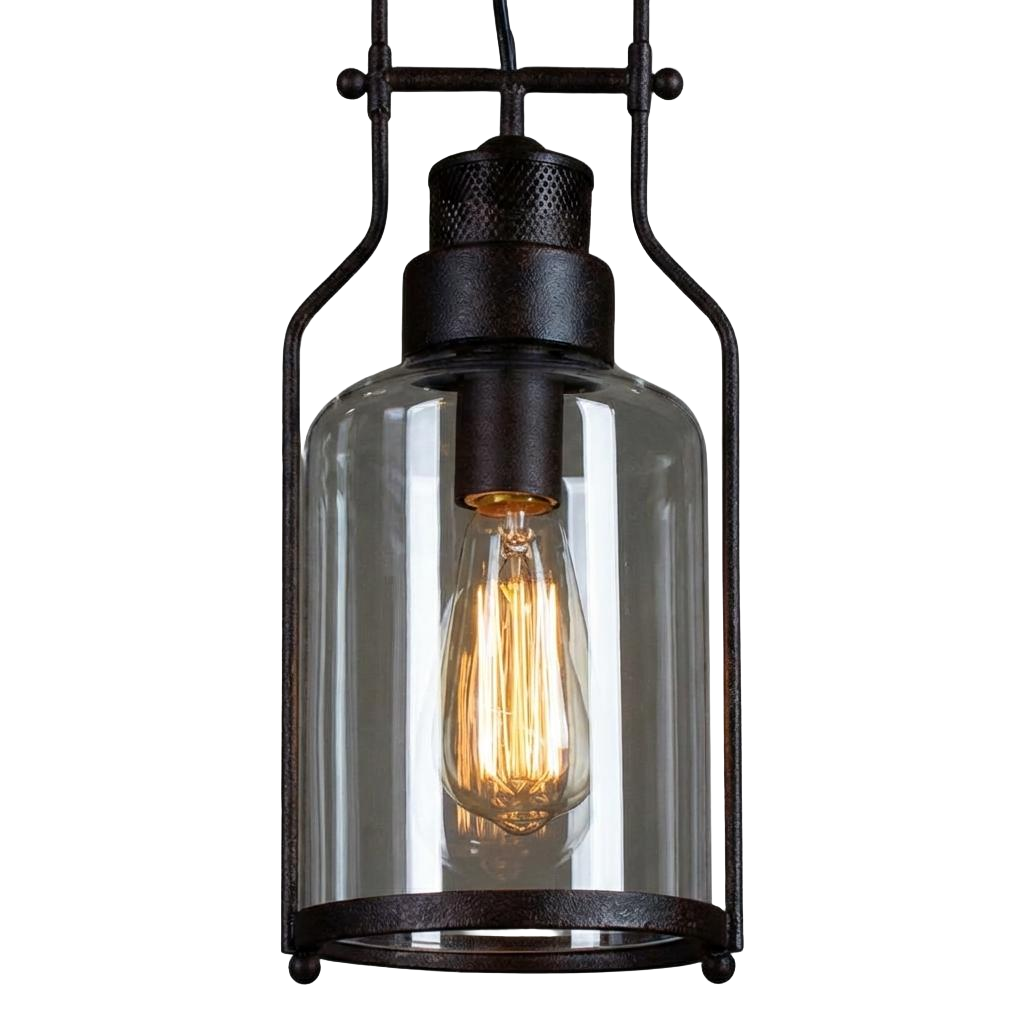 Lirra Vintage IJzeren Glazen Hanglamp - Industriële Stijl Plafondlamp voor Bars en Huizen U20