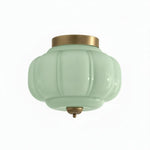 Load image into Gallery viewer, Vintage Eloise Milk Glass Flush Mount Ceiling Light - Vintage Charm Soft Glow
