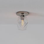 Load image into Gallery viewer, Talvior Sculptural Flush Mount Ceiling Light – Faceted Glass for Modern Interiors
