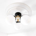 Load image into Gallery viewer, Glorica Glass Globe Light - Mid Century Semi Flush Ceiling Lamp
