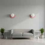 Afbeelding laden in galerijweergave, Luminous Macaron kleurrijke bol wandlamp – Scandinavisch ontwerp glazen lamp voor thuis of kantoor N14