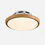 Cargar imagen en el visor de la Galería, Light wood low profile ceiling fan light