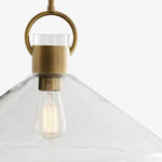 Afbeelding laden in galerijweergave, Lumicona Brede Kegel Hanglamp – Helder Glazen Ontwerp met Industriële Stijl voor Keukens U17