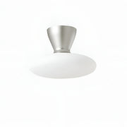White glass and Silver finish, 28 cm / 11 in size