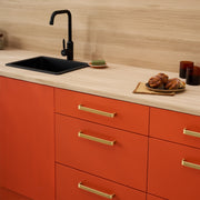 Sleek Tubular Brass Handles – Contemporary Cabinet Pulls
