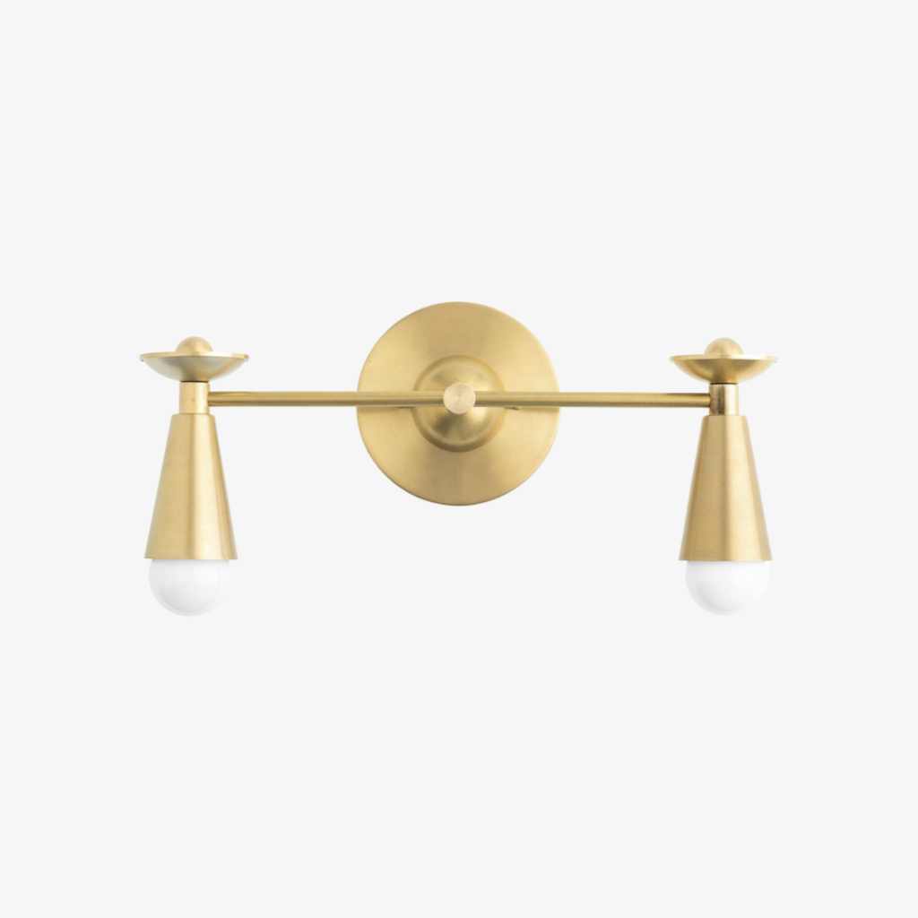 Pyralis Vintage-Style Cone Wall Sconce Brass Finish for Bedroom & Corridor