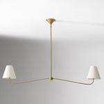 Load image into Gallery viewer, Fibura Metal Modern Linen Shade Linear Chandelier - Clean Lines
