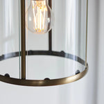 Charger l'image dans la visionneuse de la galerie, Suspension en verre Luxvana en forme de cloche - Luminaire style lanterne industrielle pour cuisine