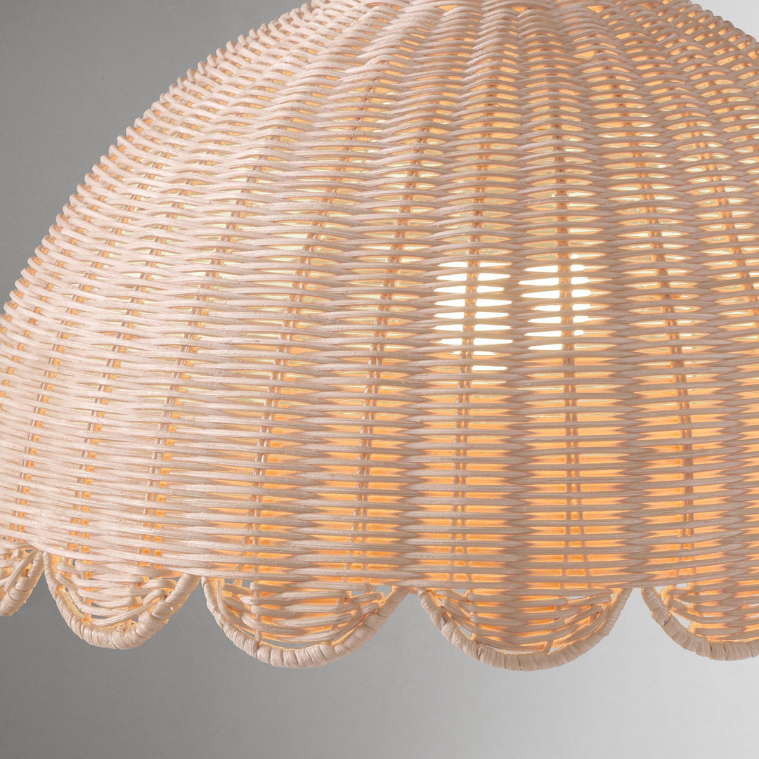 Olvara Natural Rattan Bubble Floor Lamp - Kids Room Lighting with Boho Charm