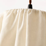 Load image into Gallery viewer, Close view of the gathered ivory fabric shade texture